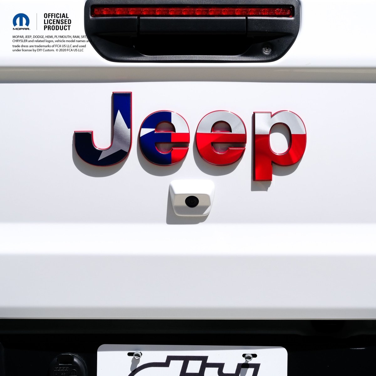 Jeep Emblem Overlay Decals - Texas Flag - Tiny Wrapz