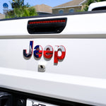 Jeep Emblem Overlay Decals - Texas Flag - Tiny Wrapz