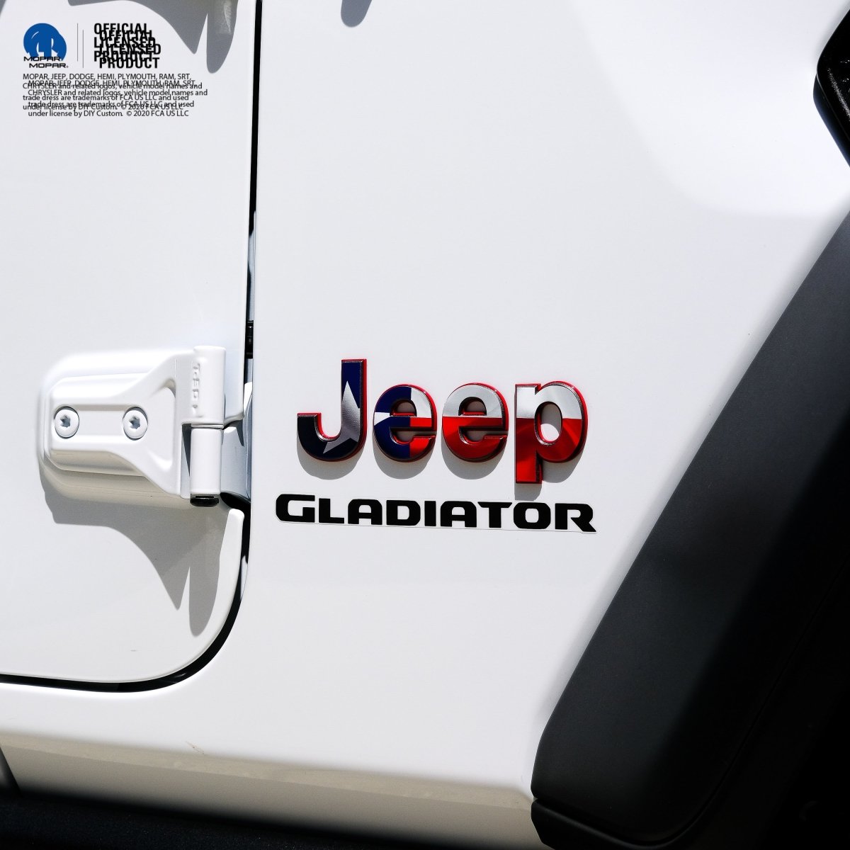 Jeep Emblem Overlay Decals - Texas Flag - Tiny Wrapz