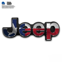 Jeep Emblem Overlay Decals - Texas Flag - Tiny Wrapz