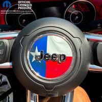 Jeep Wrangler JK Steering Wheel Circle Texas Flag Vinyl Decal Sticker 2007-2017 - Tiny Wrapz