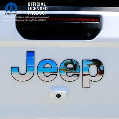 Jeep Emblem Overlay Decals - The Beach