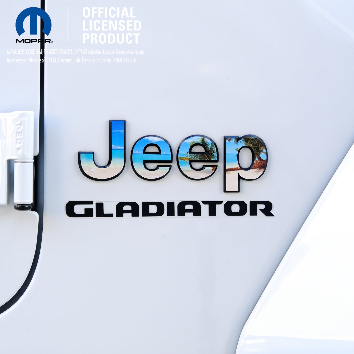 Jeep Emblem Overlay Decals - The Beach