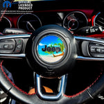 Jeep Wrangler JK Steering Wheel Circle The Beach Vinyl Decal Sticker 2007-2017 - Tiny Wrapz