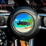 Jeep Wrangler JK Steering Wheel Circle The Beach Vinyl Decal Sticker 2007-2017 - Tiny Wrapz