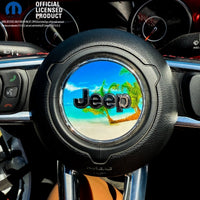 Jeep Wrangler JK Steering Wheel Circle The Beach Vinyl Decal Sticker 2007-2017 - Tiny Wrapz