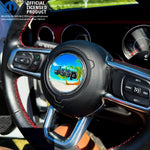 Jeep Wrangler JK Steering Wheel Circle The Beach Vinyl Decal Sticker 2007-2017 - Tiny Wrapz