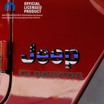 Jeep Emblem Overlay Decals - Thin Blue Line American Flag - Tiny Wrapz