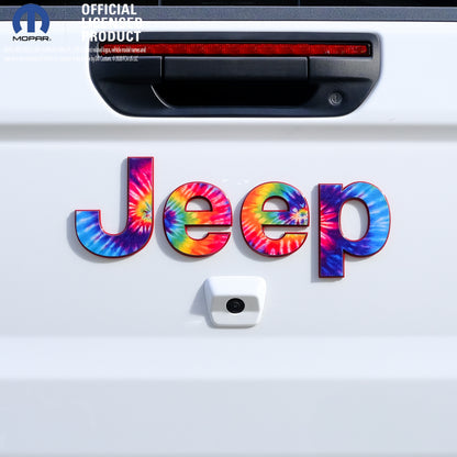 Jeep Emblem Overlay Decals - Tie Dye