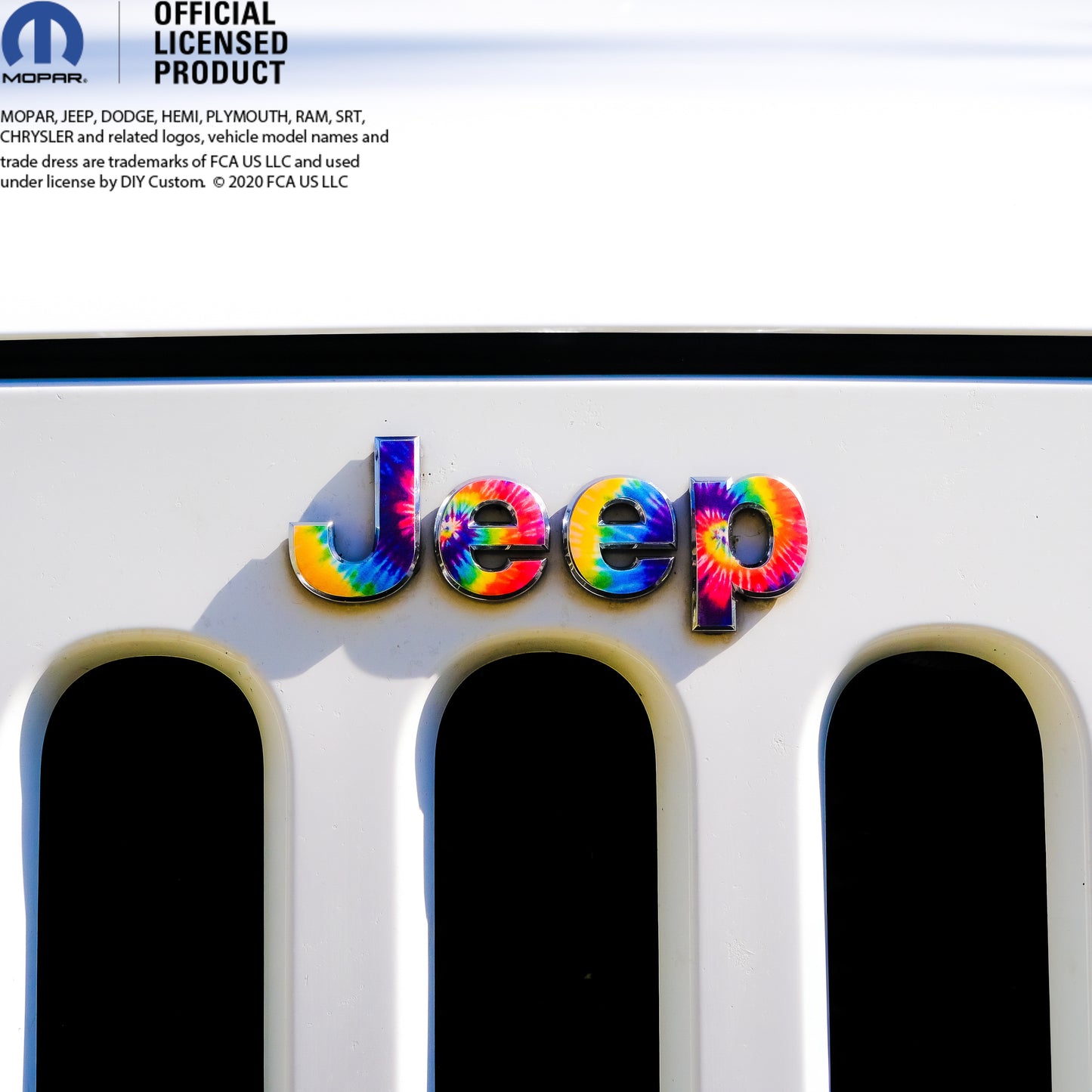 Jeep Emblem Overlay Decals - Tie Dye