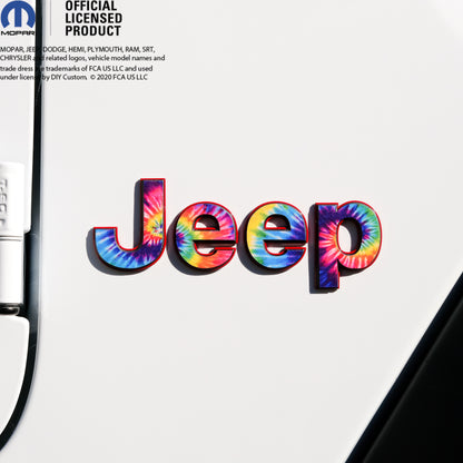 Jeep Emblem Overlay Decals - Tie Dye