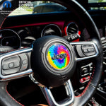 Jeep Wrangler JK Steering Wheel Circle Tie Dye Vinyl Decal Sticker 2007-2017 - Tiny Wrapz