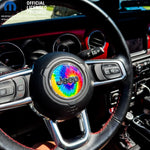 Jeep Wrangler JK Steering Wheel Circle Tie Dye Vinyl Decal Sticker 2007-2017 - Tiny Wrapz