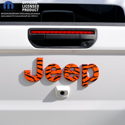 Jeep Emblem Overlay Decals - Tiger Print