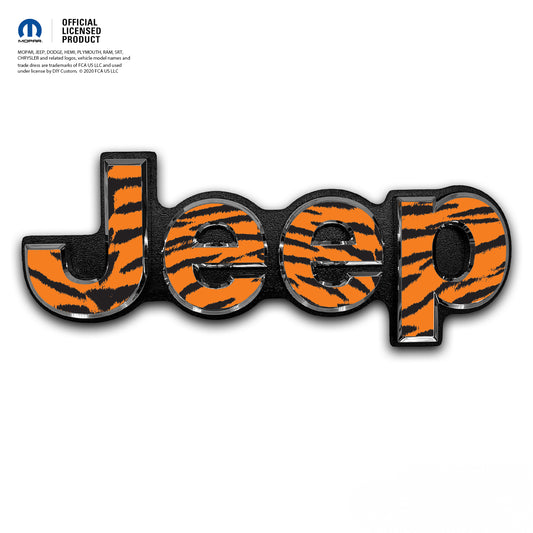 Jeep Emblem Overlay Decals - Tiger Print