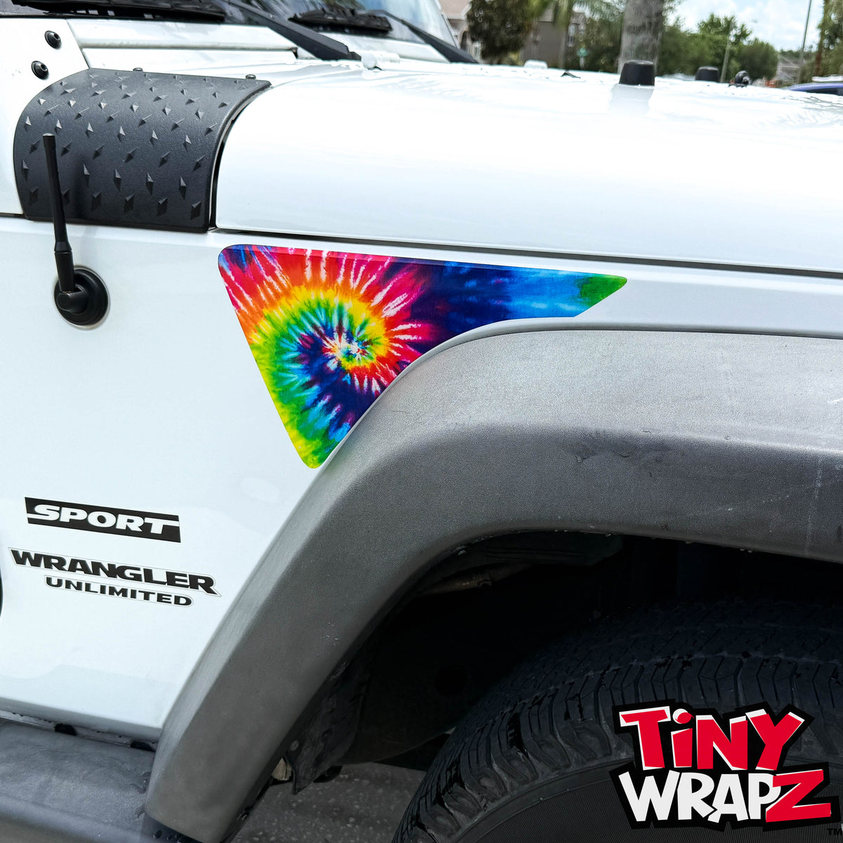 Jeep Fender Vent Decals Pair "Tie Dye" Fits 2007-2017 Wrangler JK