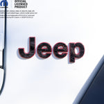 Jeep Emblem Overlay Decals -Topographic Black White Gray