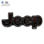 Jeep Emblem Overlay Decals -Topographic Black with Orange - Tiny Wrapz