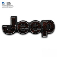 Jeep Emblem Overlay Decals -Topographic Black with Orange - Tiny Wrapz