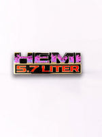 RAM 1500 HEMI Fender Emblem Overlay Decals (Pair) PINK FIRE FLAMES Fits 2013-2024 - Tiny Wrapz