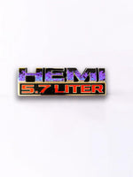 RAM 1500 HEMI Fender Emblem Overlay Decals (Pair) PURPLE FIRE FLAMES Fits 2013-2024 - Tiny Wrapz