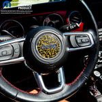 Jeep Wrangler JK Steering Wheel Circle Yellow Sunflowers Vinyl Decal Sticker 2007-2017 - Tiny Wrapz