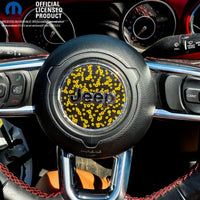 Jeep Wrangler JK Steering Wheel Circle Yellow Sunflowers Vinyl Decal Sticker 2007-2017 - Tiny Wrapz