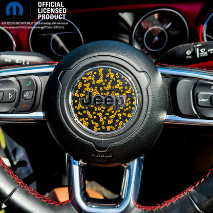 Jeep Wrangler JL Gladiator Steering Wheel Circle Yellow Sunflowers Vinyl Decal Sticker