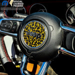 Jeep Wrangler JK Steering Wheel Circle Yellow Sunflowers Vinyl Decal Sticker 2007-2017 - Tiny Wrapz