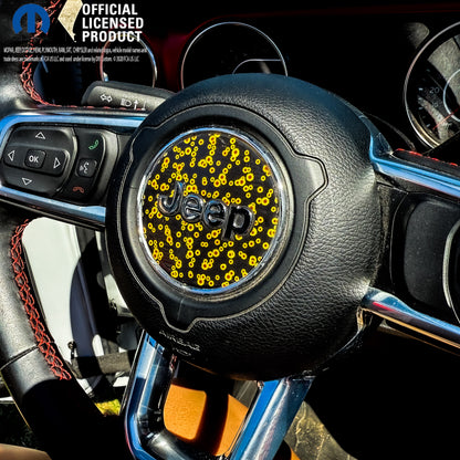 Jeep Wrangler JL Gladiator Steering Wheel Circle Yellow Sunflowers Vinyl Decal Sticker