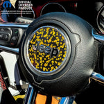 Jeep Wrangler JK Steering Wheel Circle Yellow Sunflowers Vinyl Decal Sticker 2007-2017 - Tiny Wrapz