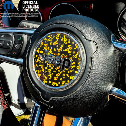 Jeep Wrangler JL Gladiator Steering Wheel Circle Yellow Sunflowers Vinyl Decal Sticker