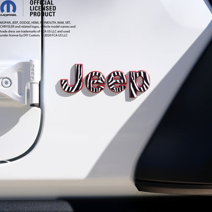 Jeep Emblem Overlay Decals - Zebra