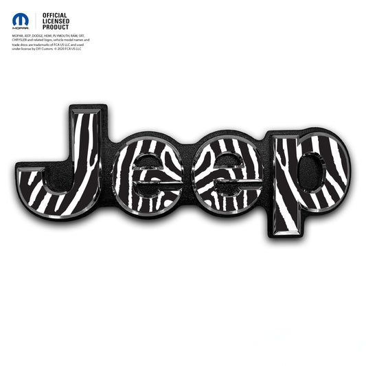 Jeep Emblem Overlay Decals - Zebra