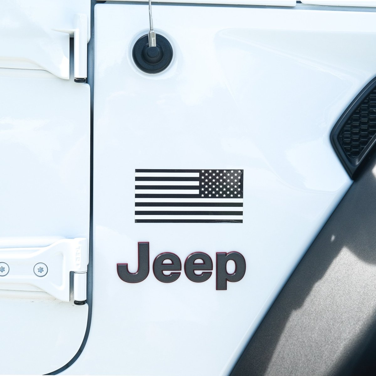 Black & White American Flag Decals (Pair) - Tiny Wrapz