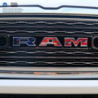 Chrome RAM Emblem Overlay Decals AMERICAN FLAG 2009 - 2026 - Tiny Wrapz
