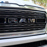 Chrome RAM Emblem Overlay Decals BLACK & WHITE AMERICAN FLAG - Tiny Wrapz