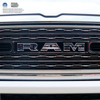 Chrome RAM Emblem Overlay Decals BLACK & WHITE AMERICAN FLAG - Tiny Wrapz