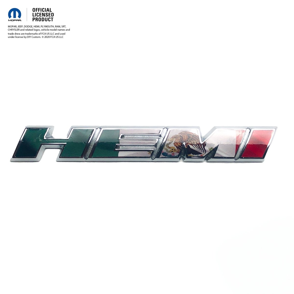 Dodge HEMI Fender Emblem Overlay Decal L&R MEXICAN FLAG Fits 2011 - 2019 Challenger Charger Durango - Tiny Wrapz