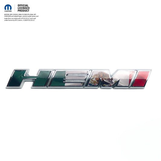 Dodge HEMI Fender Emblem Overlay Decal L&R MEXICAN FLAG Fits 2011 - 2019 Challenger Charger Durango - Tiny Wrapz