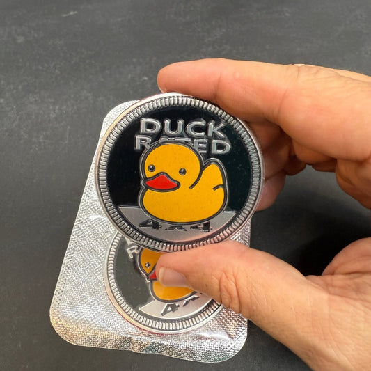 Duck Rated 4x4 Metal Badge For Jeep Wrangler Door Fender - Tiny Wrapz