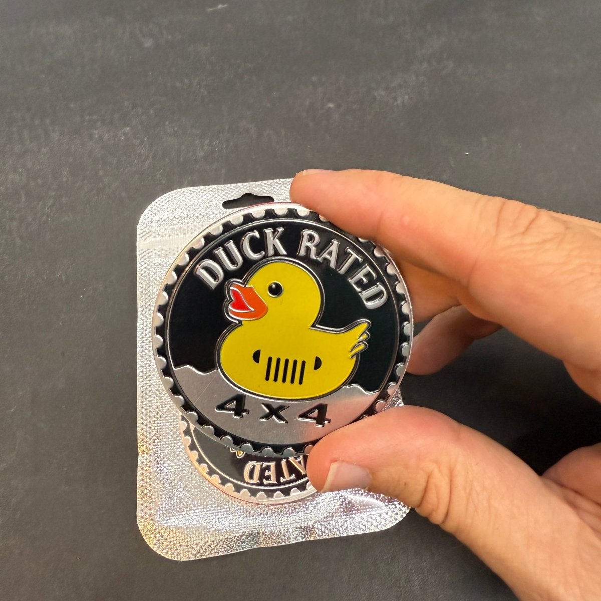 Duck Rated 4x4 Metal Badge For Jeep Wrangler Door Fender - Tiny Wrapz