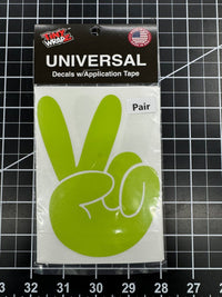 Gloss Lime Green Peace Wave Left & Right Mirrors Vinyl Decals Fits All Jeeps - Tiny Wrapz