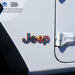 Holographic Jeep Emblem Overlay Decals - Dog Paws - Tiny Wrapz