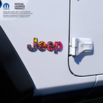Holographic Jeep Emblem Overlay Decals - Dog Paws - Tiny Wrapz