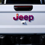 Holographic Jeep Emblem Overlay Decals - Dog Paws on Pink - Tiny Wrapz