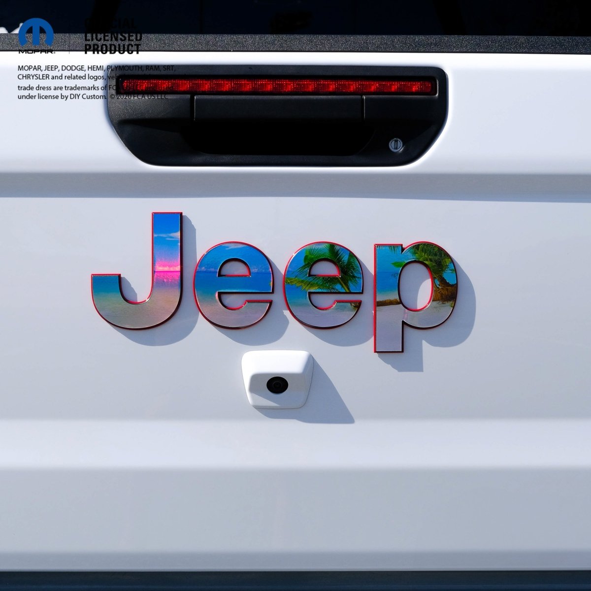 Holographic Jeep Emblem Overlay Decals - The Beach - Tiny Wrapz