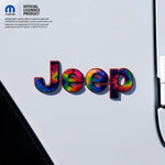 Holographic Jeep Emblem Overlay Decals - Tie Dye - Tiny Wrapz