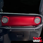 Jeep AC Vent Checkered Flag 4 x Decals Fits 2011-2026 Wrangler JK Wrangler JL Gladiator - Tiny Wrapz