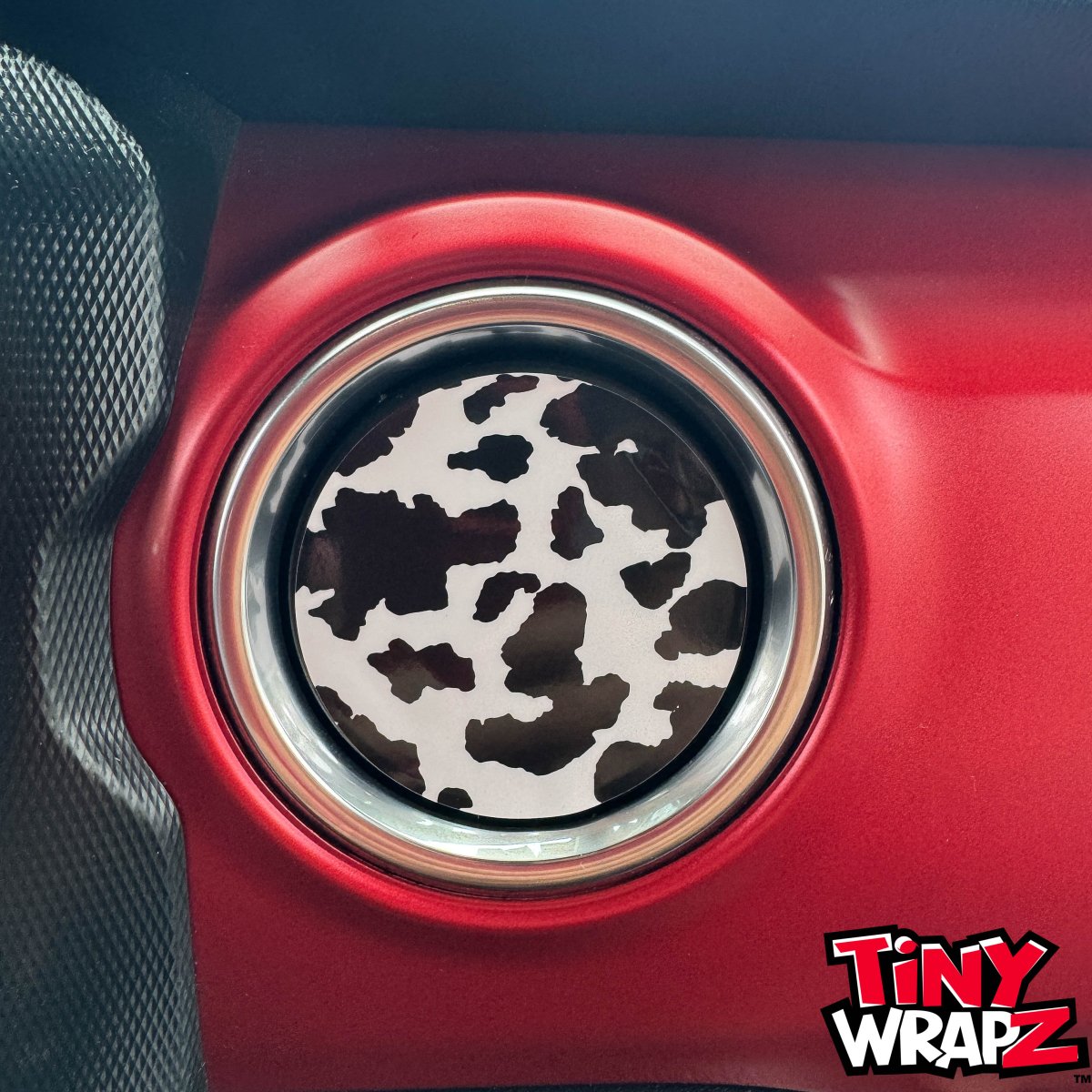 Jeep AC Vent "Cow Print" 6 x Decals Fits 2011-2017 Wrangler JK, 2018-2026 Wrangler JL & Gladiator - Tiny Wrapz
